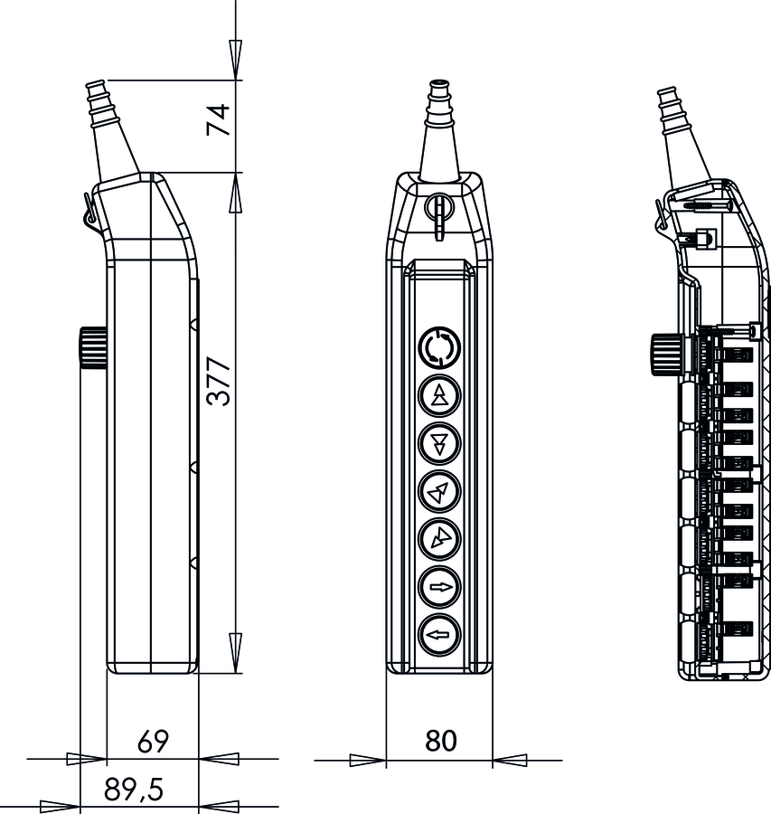 Kaseta suwnicowa PKS-8\W07 - Wymiary