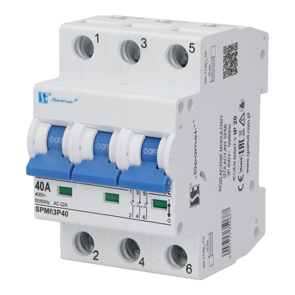 Modułowe rozłączniki izolacyjne SPMI 40 A - Product picture