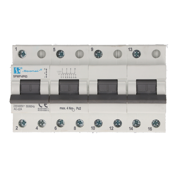 Modular switch Mains-Generator 4-pole SPMP\4P63 - Product picture