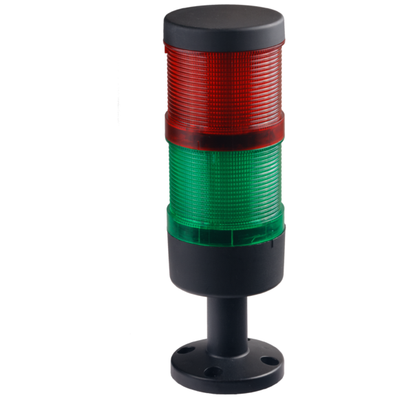 Сигнальная колонна 70 мм комплектная LED красный/зеленый