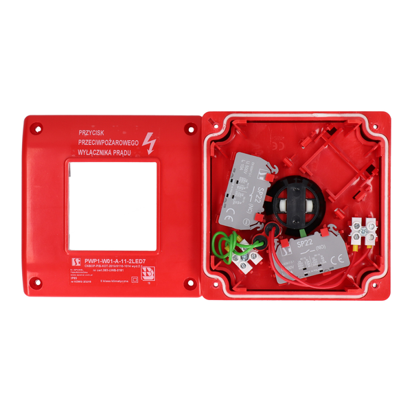 Ręczny przycisk przeciwpożarowego wyłącznika prądu PWP1 z certyfikatem, urządzenie uruchamiająco-sygnalizujące - Obrázek výrobku