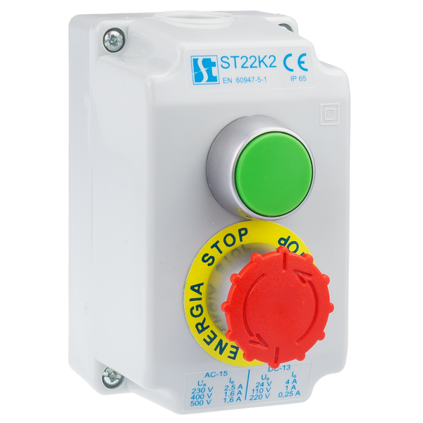 K2 control station with START-STOP pushbuttons ST22K2\04 - Product picture