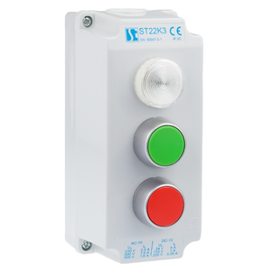 K3 control station with START - STOP pushbuttons and light indicator ST22K3 - Product picture