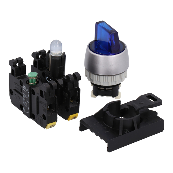 Complete illuminated knob-operated 2-position selector switch PL - Product picture