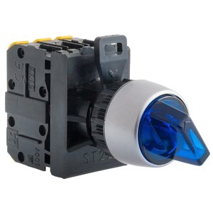 Complete illuminated knob-operated 2-position selector switch PL - Product picture