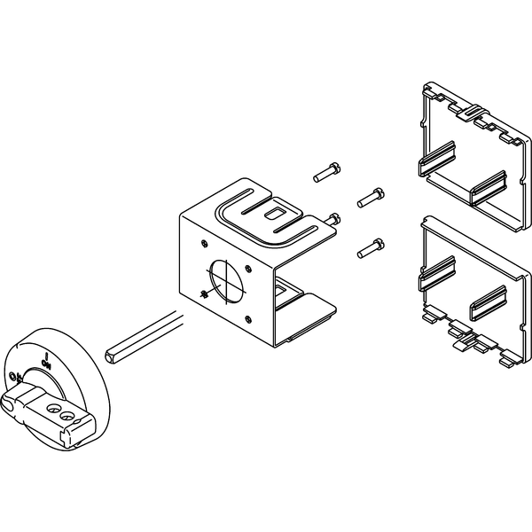 Set für den rückseitigen Einbau in die Schalttafel RSI 80-1203 für die Ausführung W01